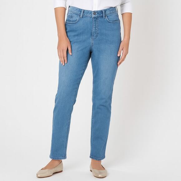 Isaac Mizrahi Live! Petite True Denim Indigo Straight Leg Jeans Size: 14P NWT - Picture 1 of 9